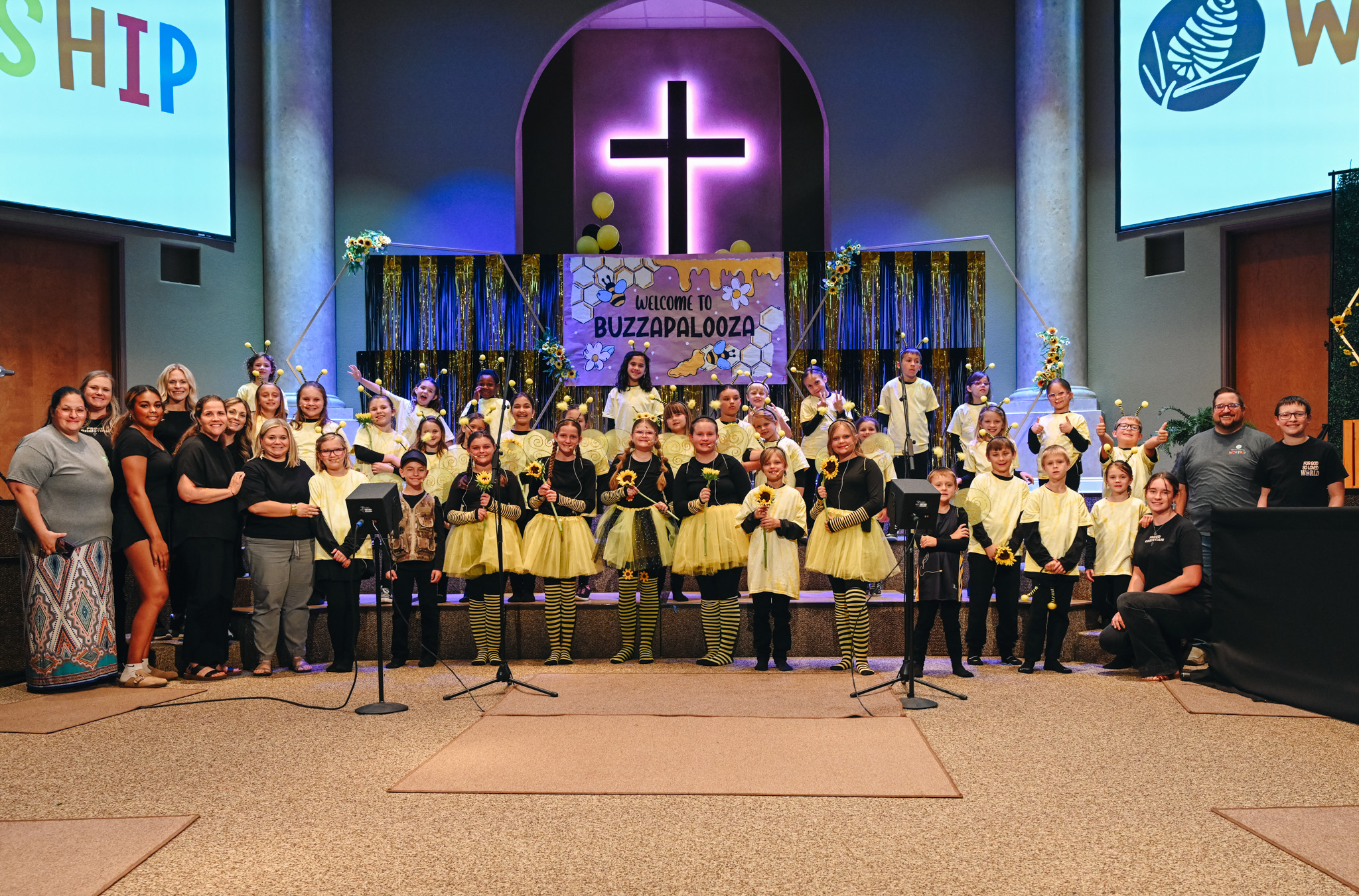 PTBC Kids Choir after a performance