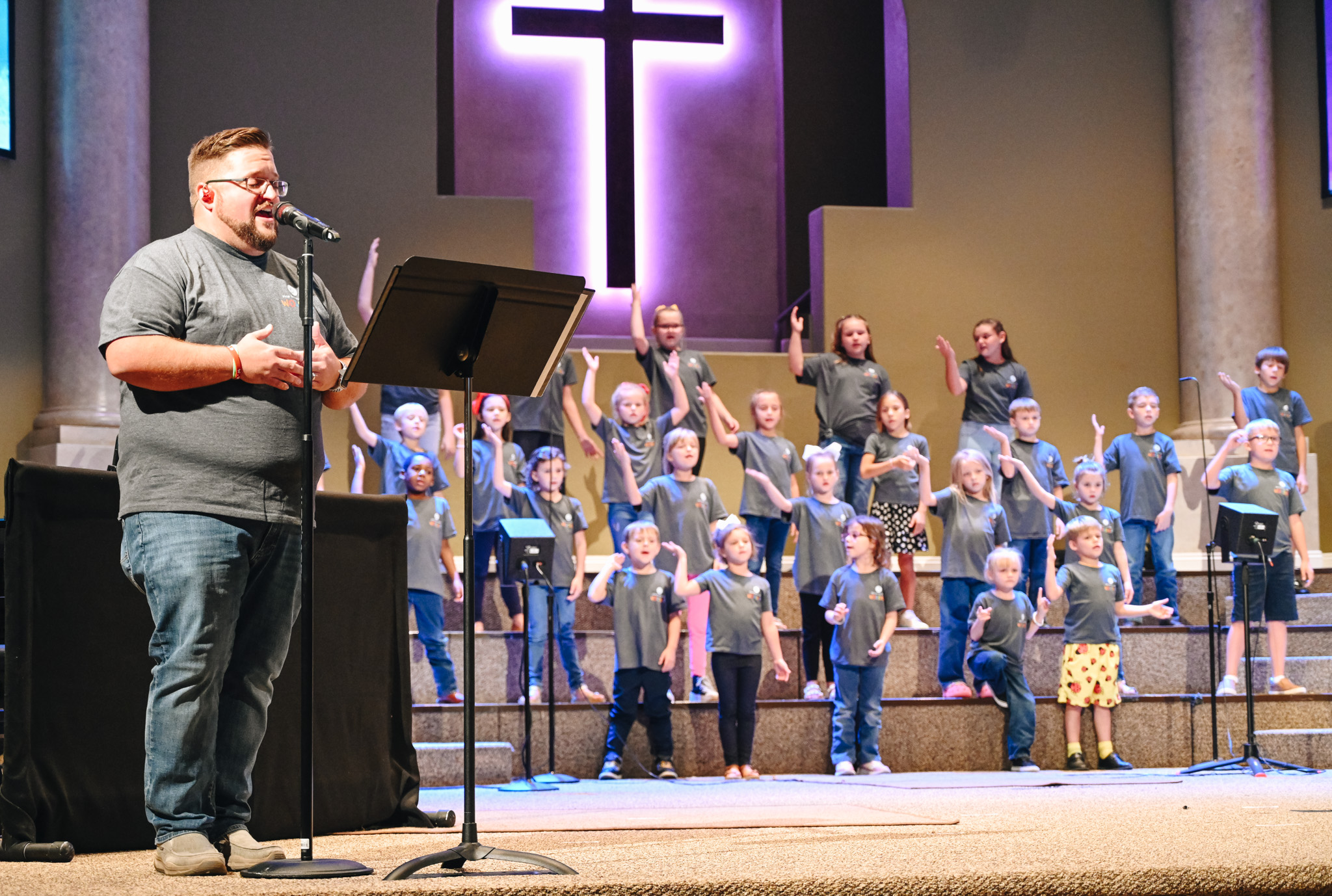 Kids Choir singing together